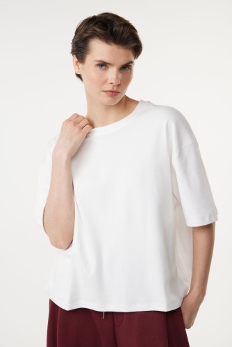 New Mission - Bisiklet Yaka Basic T-Shirt Beyaz