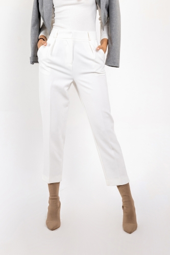 New Mission - Klasik Beyaz Kumaş Pantolon