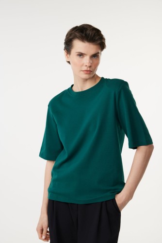 New Mission - Vatkalı Bisiklet Yaka Basic T-Shirt Yeşil